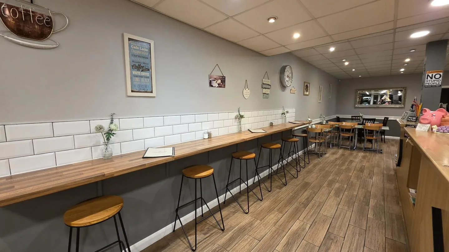 Back seating area with family-friendly highchairs